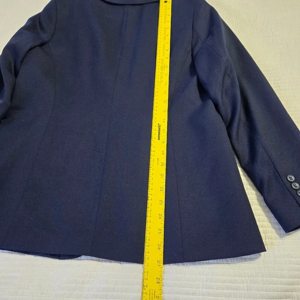 Women's Pendleton Navy 100% Virgin Wool Blazer Size 10 NWT